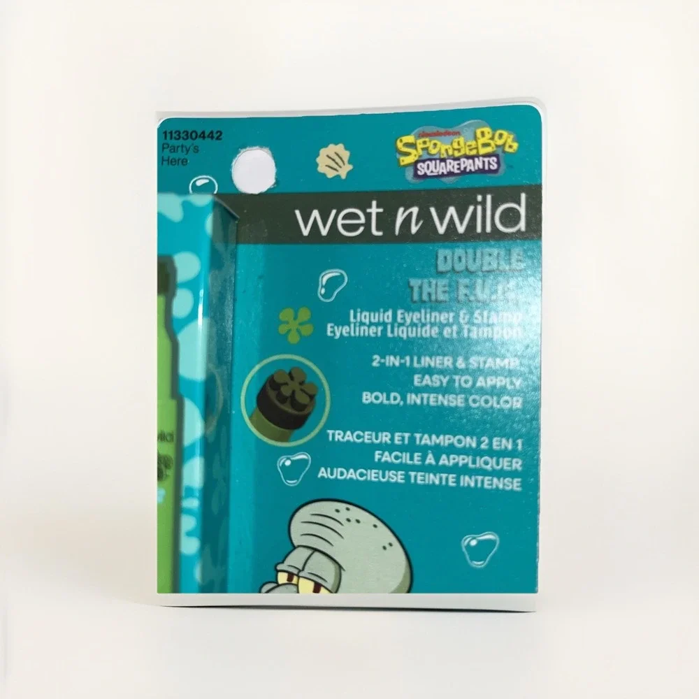 Wet N Wild SpongeBob Double The F.U.N. Liquid Eyeliner & Stamp Party's Here NEW